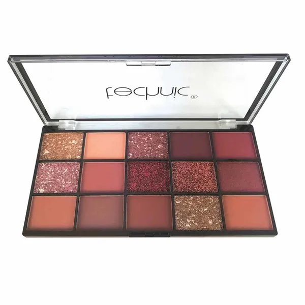 Technic Invite Only Pressed Pigment 15 Matte Shimmer Eyeshadow Palette Glitter